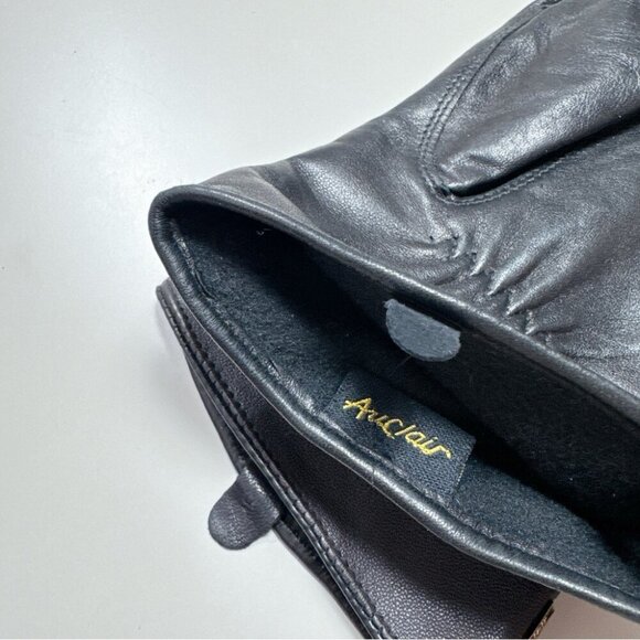 Auclair Womens Size 8 Leather Black Light Weight Driving Gloves - Picture 9 of 11